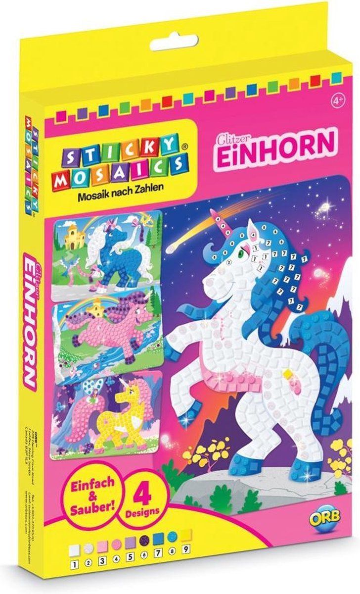 HQ Windspiration HQ Windspiration Stickerset Glitter Eenhoorn 31,1 X 19,7 X 3,2 Cm Foam