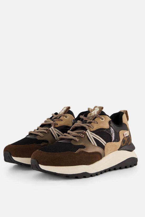 Rieker Lage Sneakers Vrouwen Zwart Leer Maat 42