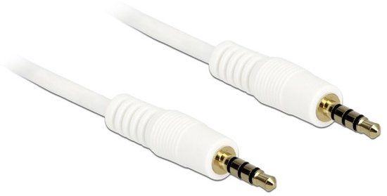 Delock 3.5mm Jack Audio/Video Kabel - 0.5m - Wit