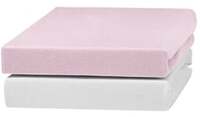 Urra urra Jersey hoeslaken 2-pack 40 x 90 cm wit/roze