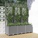 Maison Exclusive - Jardinière avec treillis, gris clair, 120 x 40 x 136 cm, plastique PP