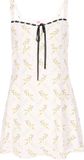 myMo Jurk Gebloemd Kort Mouwloos Ronde hals Offwhite Polyester Vrouwen S