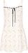 myMo Jurk Gebloemd Kort Mouwloos Ronde hals Offwhite Polyester Vrouwen S
