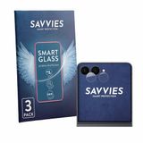 Savvies 3 Stuks Screenprotector voor Samsung Galaxy Z Flip 8 (ALLEEN Camera Lens) - Glas Transparant