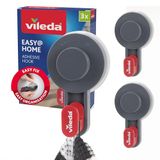 Vileda Zelfklevende haken, 3-delige set, zelfklevende en sterke hechting, tot 3 kg, veelzijdige wandhaken, zelfklevend, voor badkamer, keuken en huishouden, eenvoudige bevestiging zonder boren