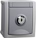 VIKO 90591045-DE Pacific Wandcontactdoos met randaarde, spatwaterdicht, grijs