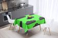 Bonamaison Tafelkleed, Anti-Mold, Sneldrogend, Waterdicht, 100% Polyester Tafellaken, Neon groene rook, 140 x 140 Cm