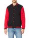 Build Your Brand College Jacket - Black/Red XL