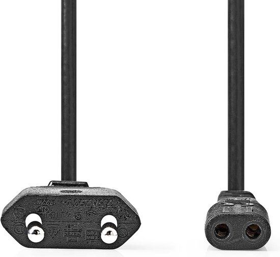 Nedis CEGL11060BK20 Stroomkabel Zwart 2 m Netstekker type C IEC 320