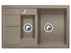 BLANCO METRA 6 S Compact Dubbele spoelbak Opbouw Rechthoekig Grijs Inclusief afdruipgedeelte