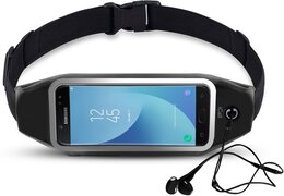 iCall Sportband Heupband Hardloopband Running Belt â€“ Hardloopband Sportband Riem met Smartphone Houder â€“ Hardloopriem Gordel Heuptas voor Fitness en Hardlopen Apple Samsung Huawei HTC LG Sony