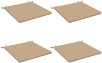 vidaXL - 4-Piece - Zitkussens - SOEST - 4 - st - 100% - Polyester - Zand