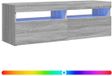 vidaXL TV-meubel met LED-verlichting, grijs Sonoma, 120x35x40 cm