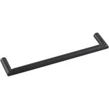 HALCÖ 0119.157.00.0.17 meubelgreep Davos afgerond, LA 96 mm, breedte 106 mm, kastgreep van zwartstaal geolied, zilver