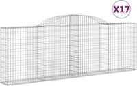 vidaXL Gabions - Set of 17 - 300x30x100/120 cm