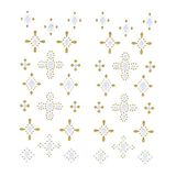 SABRINA AZZI Sabrina Art Deco inlegzolen wit en goud (794)