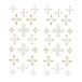 SABRINA AZZI Sabrina Art Deco inlegzolen wit en goud (794)