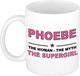 Bellatio Decorations naam cadeau mok - Phoebe - Woman Myth Supergirl - koffiemok - 300 ml - collega - moederdag