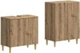 vidaXL - 2-delige - Badkamerkast - Set - DELFT - Artisanaal eiken