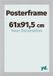 yd. Cadre pour affiche 61x91,5 cm Argent mat MDF Parma