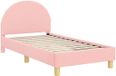 vidaXL Kinderbedframe met hoofdeinde Roze 80 x 160 cm
