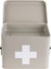 Present Time Boîte à pharmacie - Medium - Métal mat gris chaud - 21,5x15,5x16cm - Scandinave