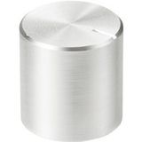 TRU COMPONENTS TC-11613912 Rotary Knob Cap Silver (Ø x H) 13 mm x 13 mm Aluminium, Plastic 1 pc(s)