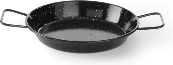 Hendi Geëmailleerde paëllapan - plaatstaal - 120 mm - vaatwasserbestendig