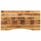 VidaXL Bureaublad met ronding 140x50x2,5 cm massief ruw mangohout