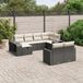 Maison Exclusive - Ensemble de meubles de jardin 10 pièces avec canapé et coussins, noir, en polyrotin