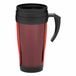 Merkloos Thermosbeker/warmhoudbeker Koffie To Go - rood/zwart - 400 ml