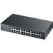 Zyxel Switch réseau 24 ports | Gigabit non administrable Plus | format compact | 24x GbE | VLAN | prévention des boucles | montage sur bureau, mur ou rack | GS1100-24E