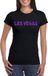 Bellatio Decorations Shoppartners Bv Zwart Las Vegas t-shirt met paarse glitter letters dames - VIP/glamour kleding XXL