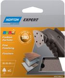 Norton Expert - Klitschuurdelta - 6 stofgaten - 94x94mm - Korrelgrofte 180 - 5 stuks