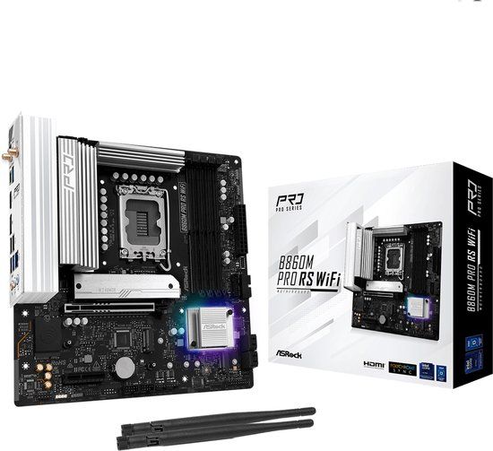 Asrock B860M Pro RS WiFi Intel B860 LGA 1851 (Socket V1) micro ATX