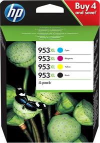 HP 953XL High Yield Ink Cartridge Multi-Pack (Black, Cyan, Magenta, Yellow)