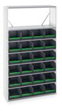 Bott Verso Stellingkast | Met 8 Legborden, 24x Box | RAL 7035 - 46003002.16