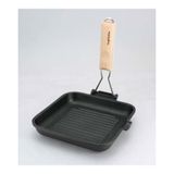 La Ghiotta - Vierkante grillpan van gegoten aluminium, 20 x 20 cm