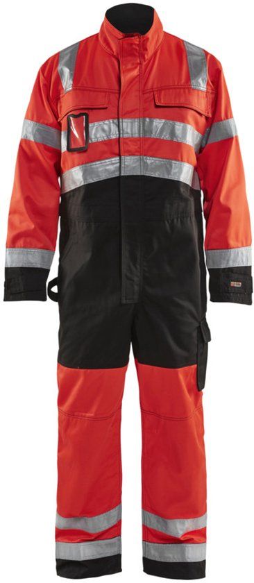 Blåkläder Overall High Vis 6373-1804 - High Vis Rood/Zwart - Maat 52