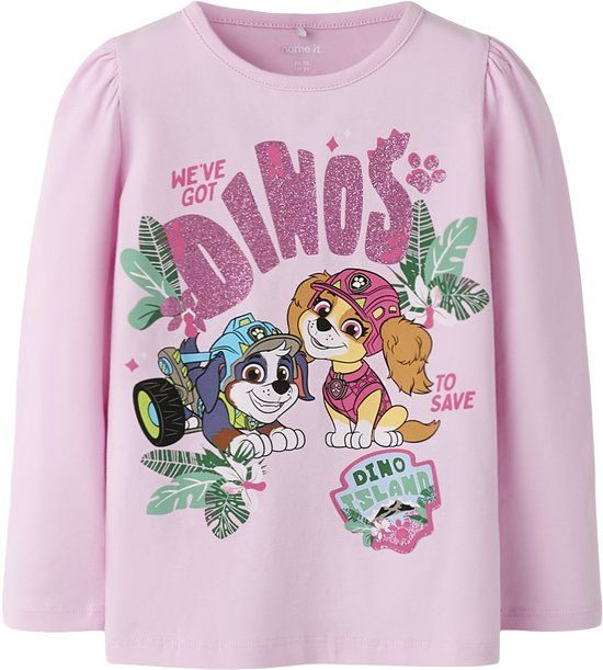 NAME IT - NMFJETTE PAW LS TOP BOX NOOS CPLGM - Meisjes - T-shirts