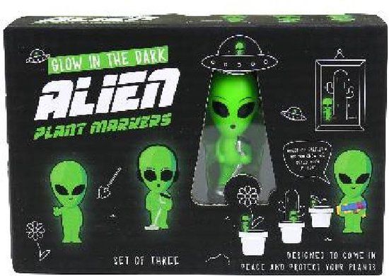 Gift Republic Alien Plant Markers - Green - Set of 4