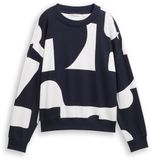 Tom Tailor Denim Sweatshirt navy white big scale print XXL