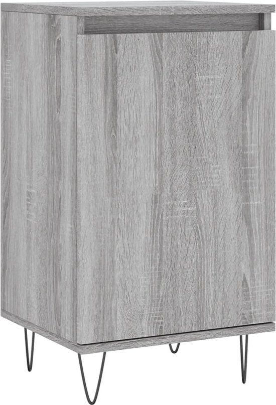 vidaXL Dressoir 40x35x70 cm bewerkt hout grijs sonoma