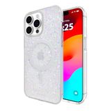 Case-Mate iPhone 15 Pro Max Hoes, compatibel met Mag Safe - Chunky Glitter Iridescent