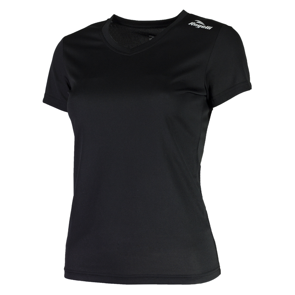 Rogelli - Dames T-Shirt met V Nek BASIC Zwart - Maat XS