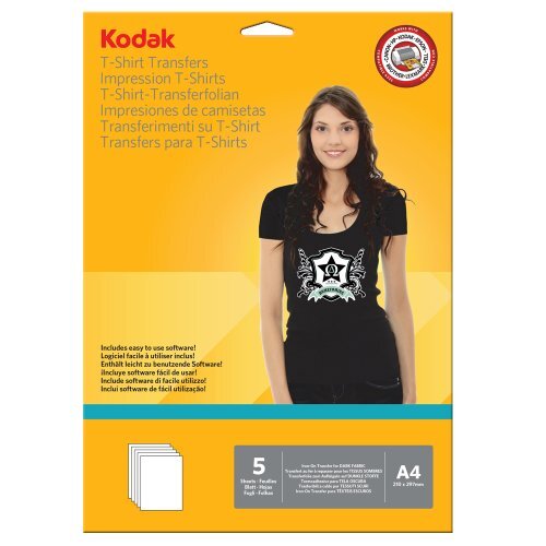 Kodak Inkjet fotopapier (5 vellen, A4) T-shirt transfer donker voor donkere stoffen