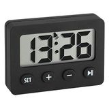 TFA Dostmann Digitale wekker, 60.2014.01, timer en stopwatch, wekfunctie, rubberen coating, zwart, L 59 x B 14 (30) x H 42 mm