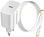 Mayaxess, 20W Netlader voor Google Pixel 10 + USB-C Kabel 1m, Wit