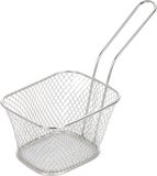 Koopman International panier à frites/snacks - 6 x pièces - argent - 9 x 11 x 6,5 cm - panier de service - dressage de table