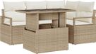 vidaXL Banc de jardin beige polyrattan